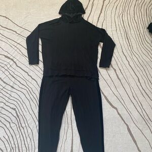 Eileen Fisher Sweat Suit with Velvet Accents
